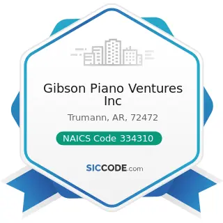 Gibson Piano Ventures Inc