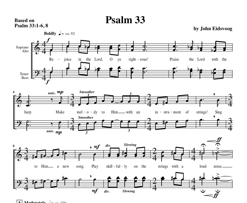 Psalm 33 Music